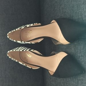 Mix No. 6, Size 7.5, Black Zebra and Clear